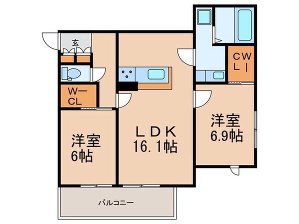 D-room五十川の物件間取画像